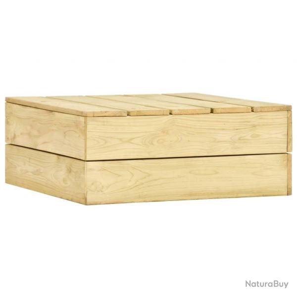 Table de jardin 75x75x31 cm Bois de pin imprgn alsavelo