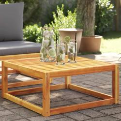 Table de jardin 65x65x29 cm bois massif d'acacia alsavelo