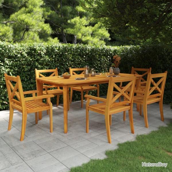 Table de jardin 200x100x75 cm Bois d'acacia solide alsavelo