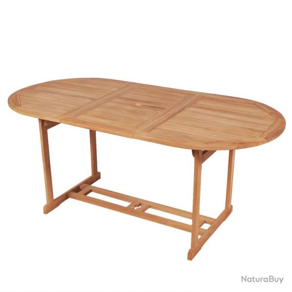 Table de jardin 180x90x75 cm Bois de teck solide alsavelo