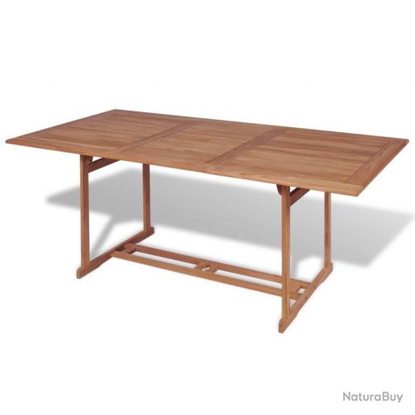 Table de jardin 180x90x75 cm Bois de teck solide alsavelo
