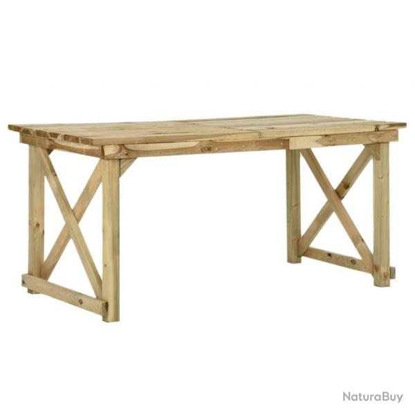 Table de jardin 160x79x75 cm Bois alsavelo
