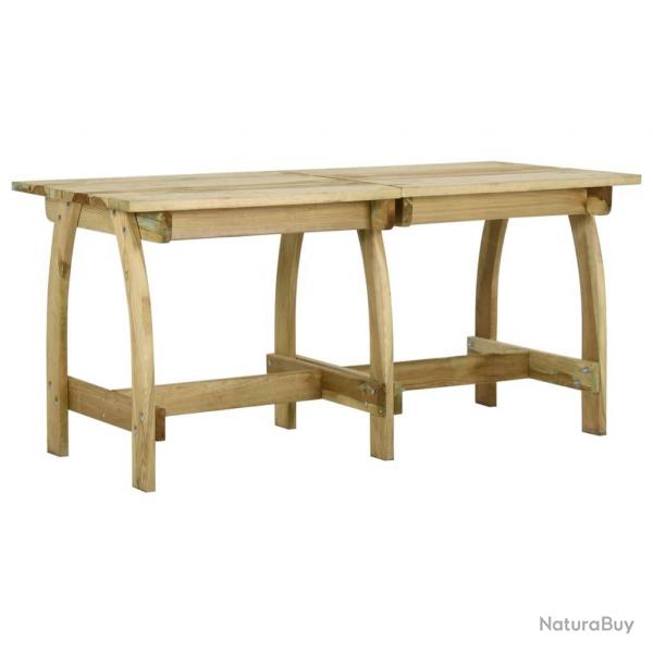Table de jardin 160x74x75 cm Bois de pin imprgn alsavelo