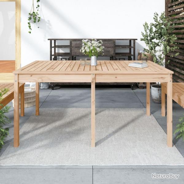 Table de jardin 159,5x82,5x76 cm bois massif de pin alsavelo
