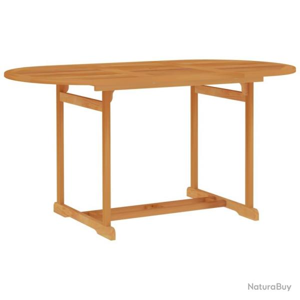 Table de jardin 150x90x75 cm Bois de teck massif alsavelo