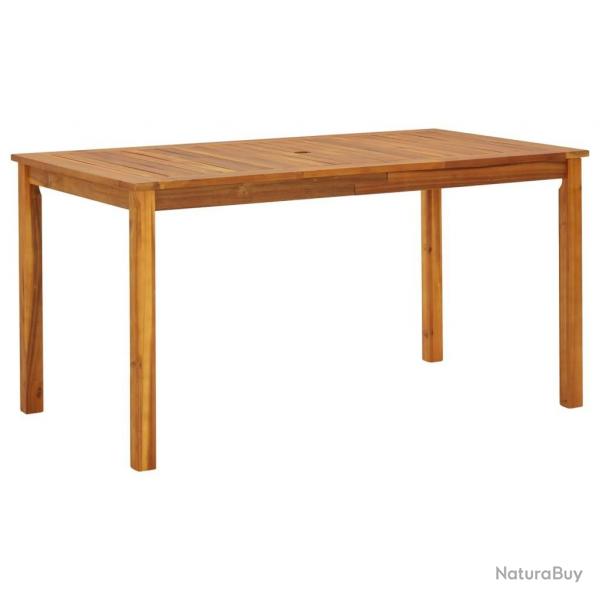 Table de jardin 140x80x74 cm Bois d'acacia massif alsavelo