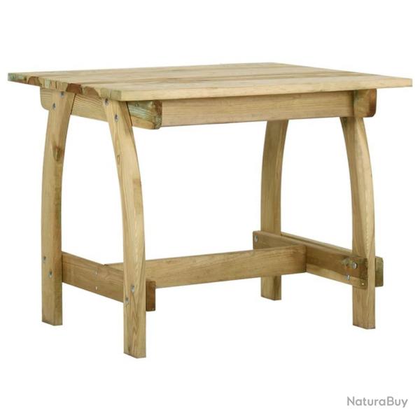 Table de jardin 110x74x75 cm Bois de pin imprgn alsavelo