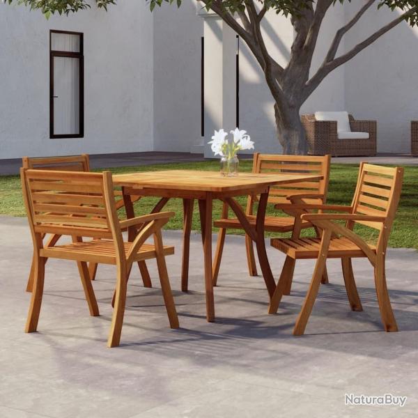 Table de jardin 110x110x75 cm Bois d'acacia solide alsavelo