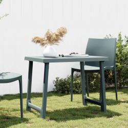 Table de camping vert 79x56x64 cm PP aspect de bois alsavelo