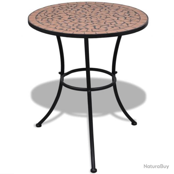 Table de bistro Terre cuite 60 cm Mosaque alsavelo