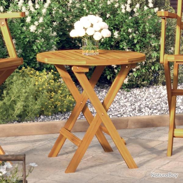 Table de bistro 46x47 cm Bois d'acacia massif alsavelo