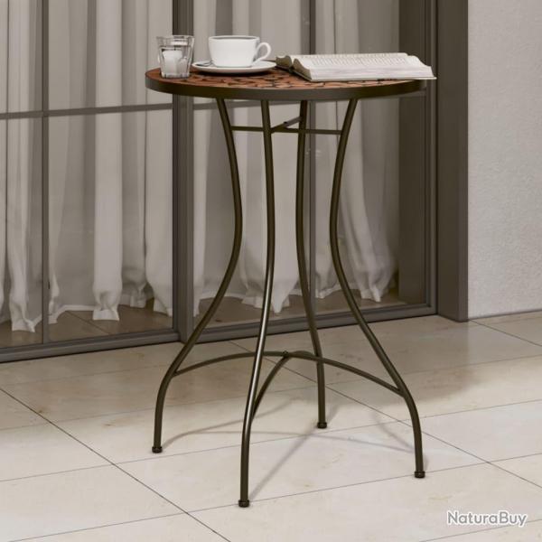 Table de bistro mosaque terre cuite 50x70 cm cramique alsavelo