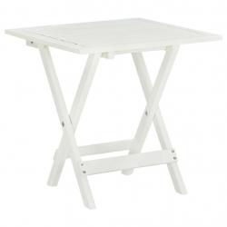 Table de bistro Blanc 46x46x47 cm Bois d'acacia massif alsavelo