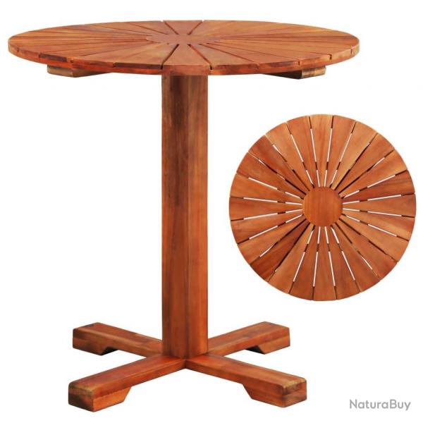 Table de bistro 70x70 cm Bois d'acacia massif alsavelo