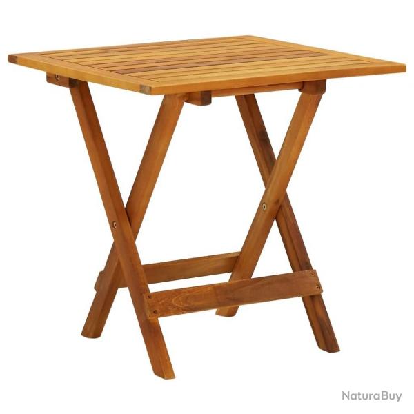 Table de bistro 46x46x47 cm Bois d'acacia massif alsavelo
