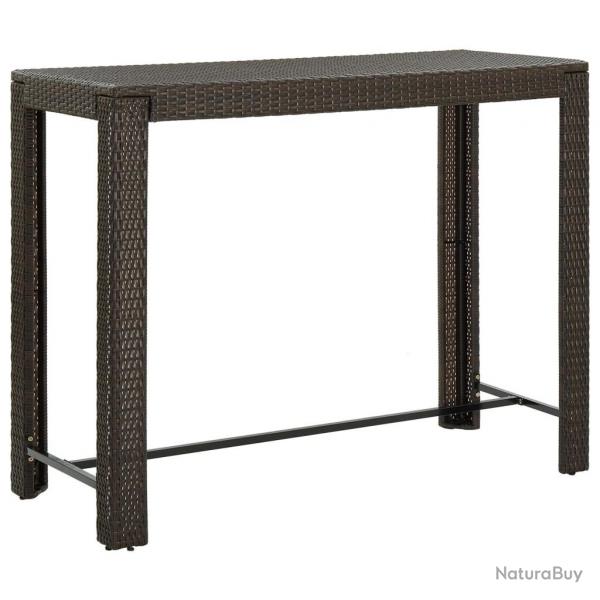 Table de bar de jardin Marron 140,5x60,5x110,5cm Rsine tresse alsavelo
