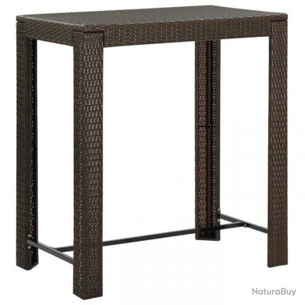 Table de bar de jardin Marron 100x60,5x110,5 cm Rsine tresse alsavelo