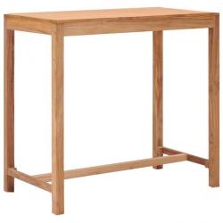 Table de bar de jardin 110x60x105 cm bois de teck solide alsavelo