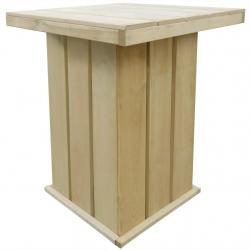 Table de bar 75x75x110 cm Pin imprégné alsavelo