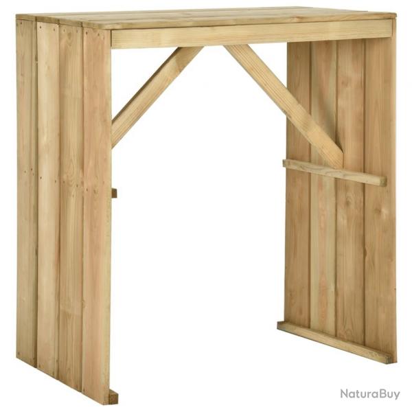 Table de bar 100x60x110 cm Bois de pin imprgn alsavelo