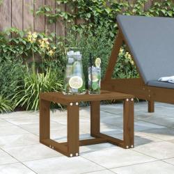 Table d'appoint jardin marron miel 40x38x28,5cm bois massif pin alsavelo