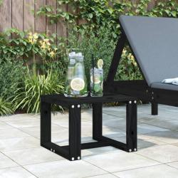 Table d'appoint de jardin noir 40x38x28,5 cm bois massif de pin alsavelo