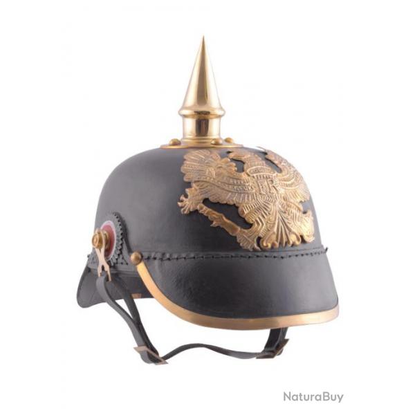 Casque  pointe d'infanterie prussienne 1889 cuir