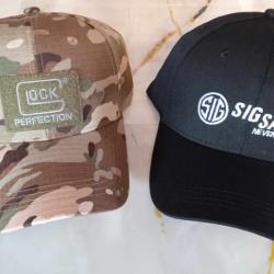 casquette glock + casquette sig sauer neuves ! taille reglable