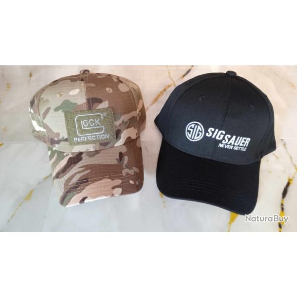 casquette glock + casquette sig sauer neuves ! taille reglable