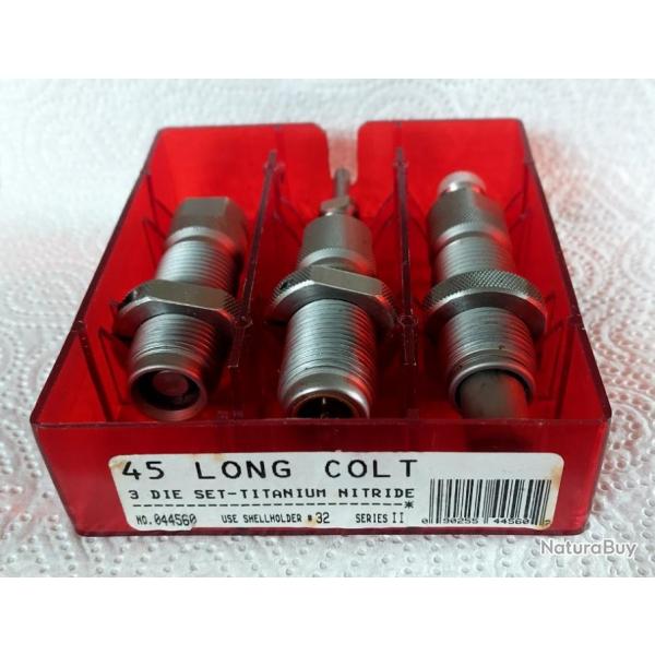 jeu outil  hornady 45 long colt 3 die set titanium nitride