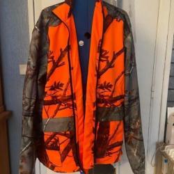 VESTE DE CHASSE CAMO FLUO neuf DEBUT DE SAISON GROS GIBIERS