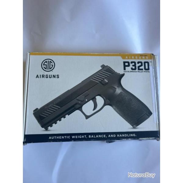 Pistolet CO2 Sig Sauer P320 blowback  plomb calibre.177