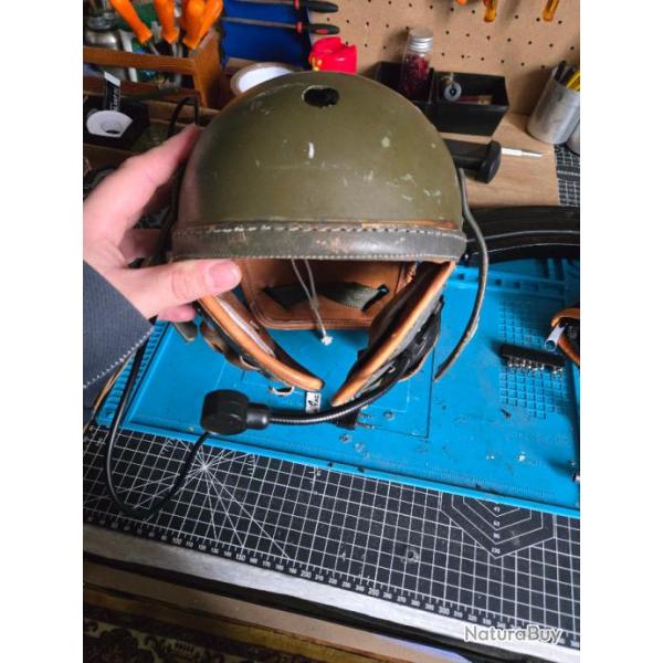 Casque tankiste amricain avec ptt