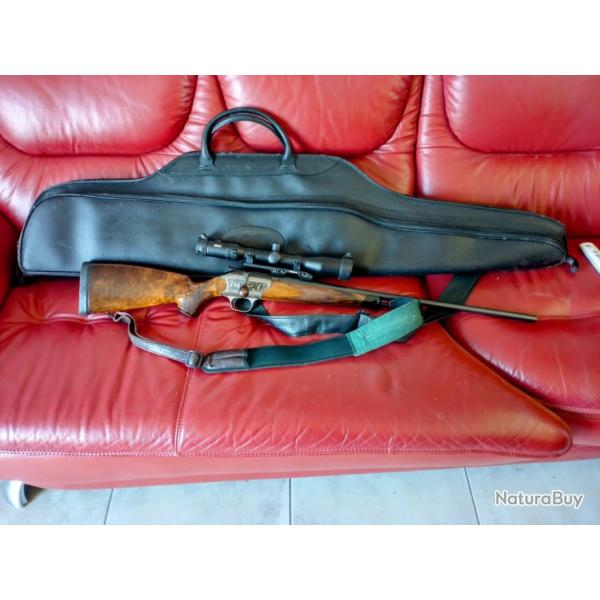 carabine blaser R93 luxe 7RM avec lunette et montage et sa housse blaser carbone double