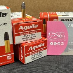 AGUILA 22LR SV SP 40GR STANDARD VELOCITY Vitesse standard 1.130 FPS LOT DE 500