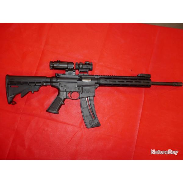 Carabine S&W M&P 15/22 en 22Lr avec point rouge SIG SAUER MSR et Magnifier SIGHT MARK 3X