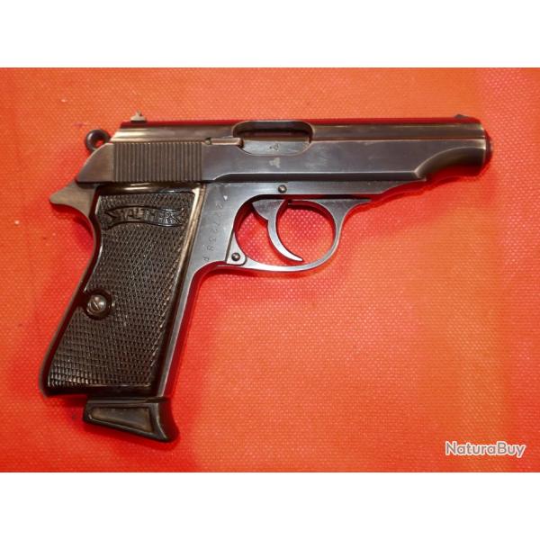 Pistolet WALTHER MOD PP, ZELLA-MEHLIS en 7.65mm BR dat 1942 et  rceptionn par le RFV