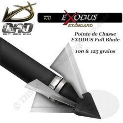 QAD EXODUS Pointes de chasse à lames fixes interchangeables 100 et 125 grains - Standard 100