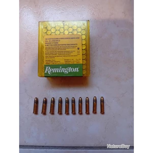 100 Balles 22 Long Rifle REMINGTON