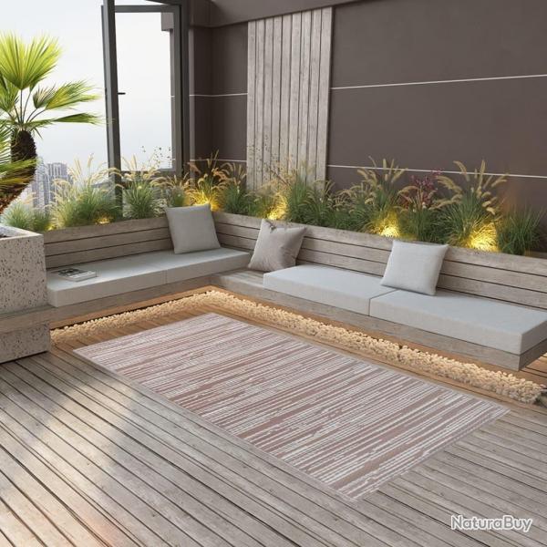 Tapis d'extrieur ARAKIL Taupe 140x200 cm PP alsavelo