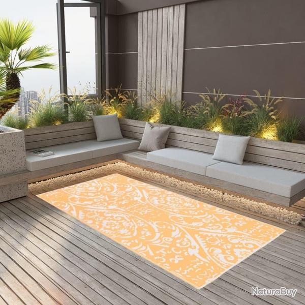 Tapis d'extrieur ARAKIL Orange et blanc 160x230 cm PP alsavelo