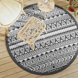 Tapis d'extérieur ARAKIL noir Ø160 cm PP alsavelo