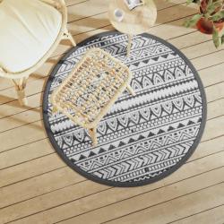 Tapis d'extérieur ARAKIL noir Ø120 cm PP alsavelo
