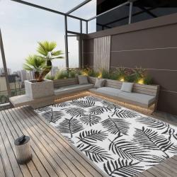 Tapis d'extérieur ARAKIL Noir 140x200 cm PP alsavelo