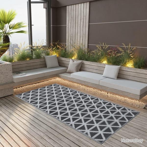 Tapis d'extrieur ARAKIL noir 120x180 cm PP alsavelo