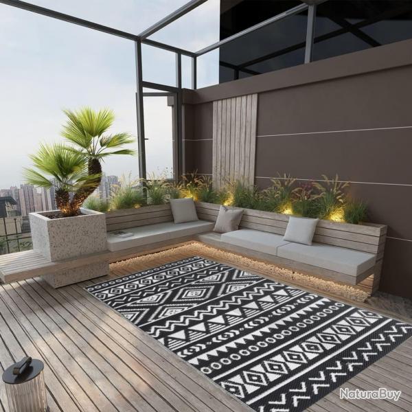 Tapis d'extrieur ARAKIL Noir 120x180 cm PP alsavelo