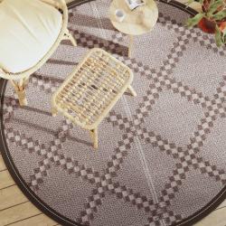 Tapis d'extérieur ARAKIL marron Ø200 cm PP alsavelo