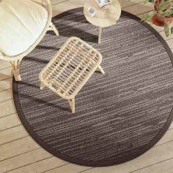 Tapis d'extérieur ARAKIL marron Ø160 cm PP alsavelo