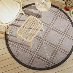 Tapis d'extérieur ARAKIL marron Ø160 cm PP alsavelo