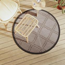 Tapis d'extérieur ARAKIL marron Ø120 cm PP alsavelo